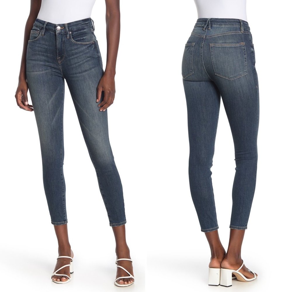 NWT Good American Good Legs Crop Skinny Jeans 22